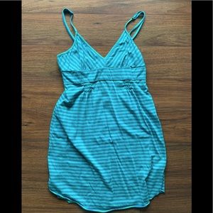 Roxy - blue/green striped summer/beach dress